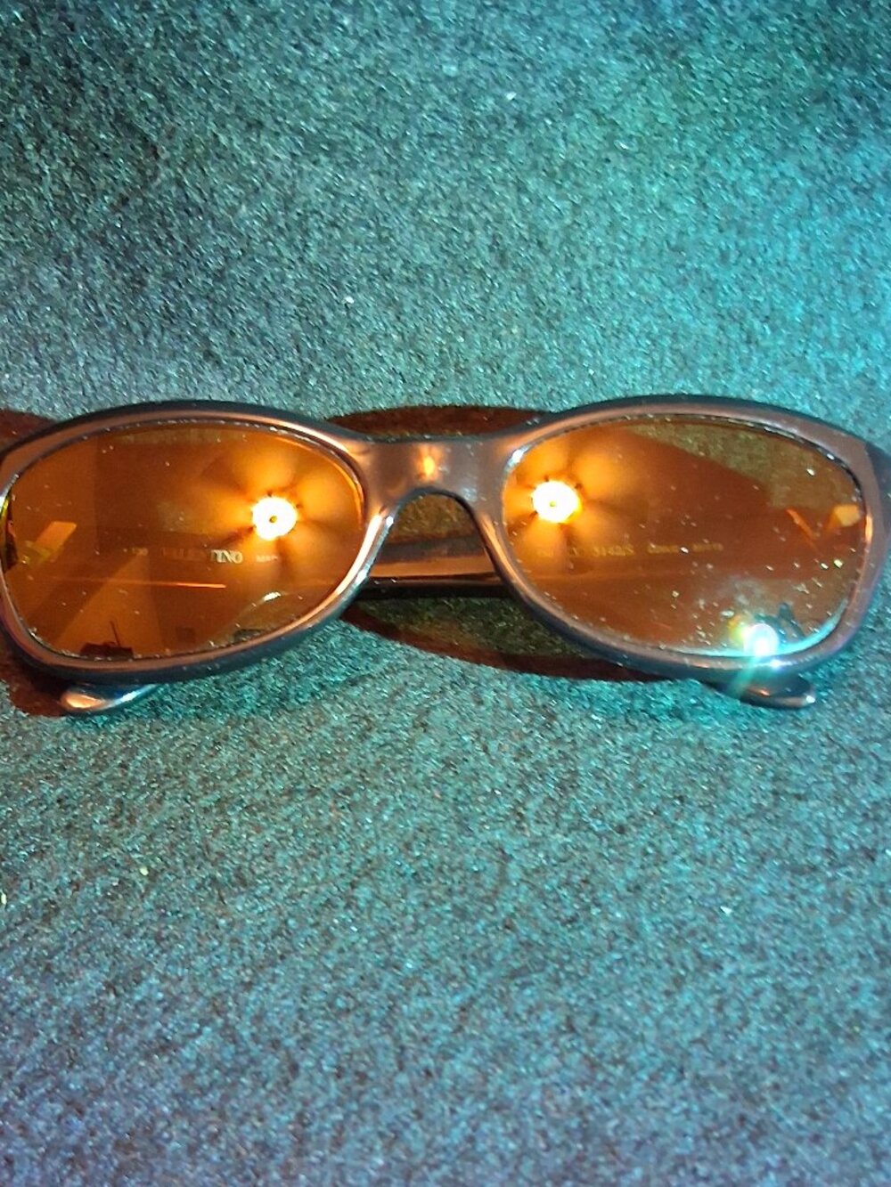 VALENTINO Vintage 90s V Logo Wrap Sunglasses 5142/S Black Red Made In Italy - Picture 3 of 14